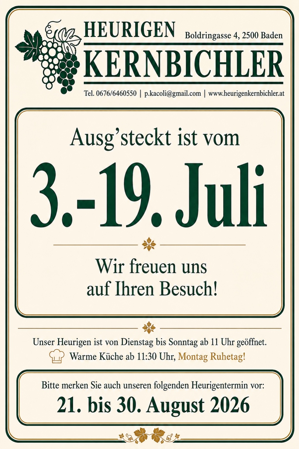 Ausg'steckt Juni